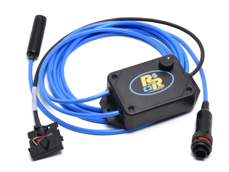 Racing Radios incar harness for Ferrari 296 GT3 car with Steering wheel integrated PTT switch